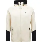 Peak Performance - Rider Essentials Zip Hood - Fleecejacke Gr L beige/weiß