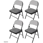 HTI Klappstuhl Wedigo Velvet Grau 4er-Set
