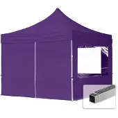 TOOLPORT 3x3m Aluminium Faltpavillon, inkl. 4 Seitenteile, lila