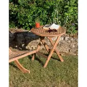 Macabane | Picknicktisch Helios braun Holz 50x50x50 cm | NADUVI