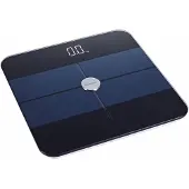 Heinner Smarte Personenwaage bis 180 kg, Bluetooth, ITO-Glas, LED, Schwarz