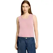 Cartoon Kurzarmpullover "Strick-Top mit Rundhalsausschnitt", Damen, Gr. 36, lila (fragrant lila), Obermaterial: 62% Polyacryl PAN. 26% Lyocell CLY. 12% Leinen LI., Pullover Kurzarmpullover
