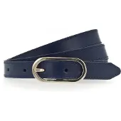 Tamaris Ledergürtel "Claudia Gold", Damen, Gr. 100, blau, Rindsleder, unifarben, Gürtel Ledergürtel, mit schmaler Schließe, 2 cm breit, aus Rindsleder, unifarben