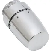 Mert Radiator Thermostatkopf Chrom – Heizkörperthermostat Sami Design für Badheizkörper, stufenlose Temperaturregelung