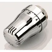 Mert Radiator Thermostatkopf Chrom – Heizkörperthermostat Sami THN für Badheizkörper, stufenlose Temperaturregelung