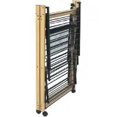 Kitchen Move Wäscheständer mit Rollen USHUAIA schwarz 28M Aluminium holzfarben