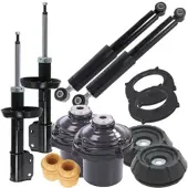 BESTPRICE 4x Stossdämpfer Gasdruck Komplett-Set [Hersteller-Nr. 31407329] für Opel