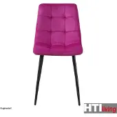 HTI 4 Stühle Mesa Modern Samt, Sitzhöhe 49,5 cm, 44,5x53x86,5 cm (BxTxH)