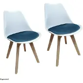 HTI 2er Set Design-Stühle mit Sitzpolster Esszimmerstühle im skandinavischen Stil