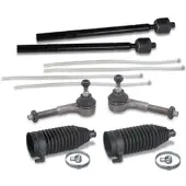 BESTPRICE 2x Spurstange + 2x Spurstangenkopf + Lenkmanschetten vorne [Hersteller-Nr. 41844688] für Peugeot