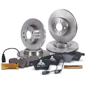 BESTPRICE Bremsscheiben + Bremsbeläge Vorne + Hinten [Hersteller-Nr. 10603781] für VW