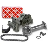 BESTPRICE Ölpumpe + Saugrohr + Kettensatz Ölpumpenantrieb [Hersteller-Nr. 41109402] für VW, Skoda, Seat, Audi
