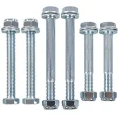 BESTPRICE Schrauben und Mutternset 6-teilig [Hersteller-Nr. 31529252] für Audi, VW, Skoda
