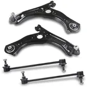 BESTPRICE 2x Querlenker + 2x Koppelstange vorne [Hersteller-Nr. 40789548] für Audi, Seat, VW