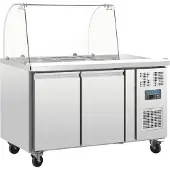 Polar Serie U 2-türige GN-Saladette mit Schutzhaube