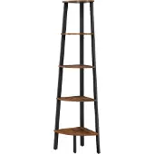 Songmics Eckregal, Bücherregal mit 5 Ebenen, Leiterregal LLSB3535X