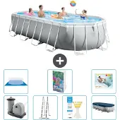 Intex Prism Frame Pool Oval - 610x305x122 cm - 6-teilig S670