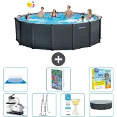 Intex Graphite Panel Pool Rund - 478x124 cm - 6-teilig S546