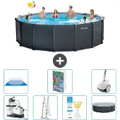 Intex Graphite Panel Pool Rund - 478x124 cm - 6-teilig S616