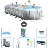 Intex Prism Frame Pool Oval - 610x305x122 cm - 6-teilig S596