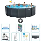 Intex Graphite Panel Pool Rund - 478x124 cm - 6-teilig S599
