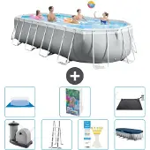 Intex Prism Frame Pool Oval - 610x305x122 cm - 6-teilig S562