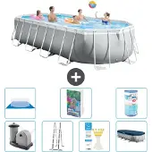 Intex Prism Frame Pool Oval - 610x305x122 cm - 6-teilig S594