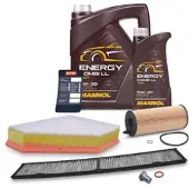 BESTPRICE Inspektionspaket Set A + 6l 5W-30 Motoröl [Hersteller-Nr. 40638725] für Alpina, BMW