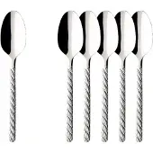Villeroy & Boch Esslöffel "Tafellöffel Montauk 212 mm 6er Set silber", silber, B:5,5cm L:21,5cm, Esslöffel, Esslöffel, Spülmaschinenfest