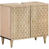 vidaXL Waschbeckenunterschrank 62x33x58 cm Massivholz Mango