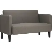 vidaXL Zweisitzer-Sofa Hellgrau 109 cm Cordstoff