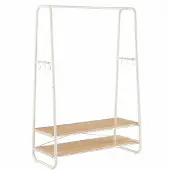 Vasagle Kleiderständer, Garderobenständer, 2 Ablagen RGRB35112W09