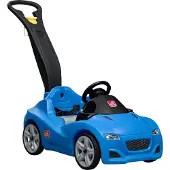 Step2 Whisper Ride Kinderauto / Rutscher in Blau | Spielzeug Auto mit Schiebestange | Kinderfahrzeug / Rutscherauto ab 1.5 Jahre