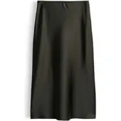 Someday. Odini sleek Midi-Rock mit A-Linie in Midnight Olive | Gr.: 38