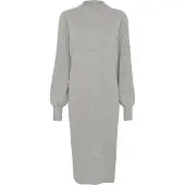 Kaffe Midikleid "Damen Kleid KAnanna", Damen, Gr. M, N-Gr, grau (grau melange), Obermaterial: 80% Viskose LENZING ECOVERO CV LenzEcov. 20% Nylon NY., Kleider Midikleid