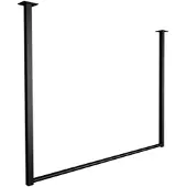 CLP Kleiderstange Fenton I Kleiderständer für Deckenmontage I Garderobenstange aus Metall I für Flur, Garderobe und Schlafzimmer