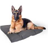 B2X Hundebett grau 41x30 cm, gesteppt und formstabil, mit Schutz vor Bodenkälte, für drinnen & draußen