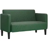vidaXL Zweisitzer-Sofa Dunkelgrün 109 cm Cordstoff