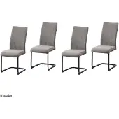 HTI Esszimmerstuhl LennyP 4er-Set Braun