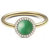 Daniel Wellington Gold-Plated Ring With Jadeite And Crystals - Audrey Dw0040134