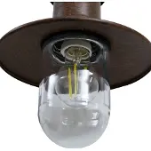 LINDBY Außenwandleuchte Eloretta , dimmbar, braun / rost, Metall, Landhaus / Rustikal, Wandleuchte außen