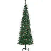 HOMCOM Künstlicher Weihnachtsbaum, 195 cm Christbaum mit 556 Spitzen