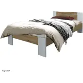 HTI Futonbett 140 x 200 cm Weiß/Artisaneiche