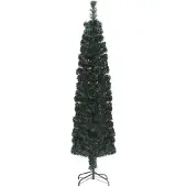 vidaXL Künstlicher Weihnachtsbaum Schlank mit Ständer 150 cm Glasfaser