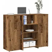 vidaXL Empfangstheke Altholz-Optik 135x50x103,5 cm Holzwerkstoff