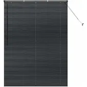 vidaXL Venezianische Jalousien Schwarz 130 x 140 cm Aluminium