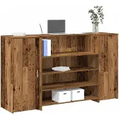 vidaXL Empfangstheke Altholz-Optik 180x50x103,5 cm Holzwerkstoff