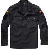 Brandit moderne Herren Jacke Reißverschluss Klettverschluss Schwarz