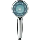 Schutte LED Handbrause GALAXIS, Wellness Duschkopf mit 3 Strahlarten, Duschbrause mit 7 Farbvarianten, Brause Chrom