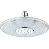 Schutte LED-Überkopfbrause GALAXIS großes flaches Design temperaturgesteuerter Lichtwechsel Kugelgelenk Chrom/Transparent 60981